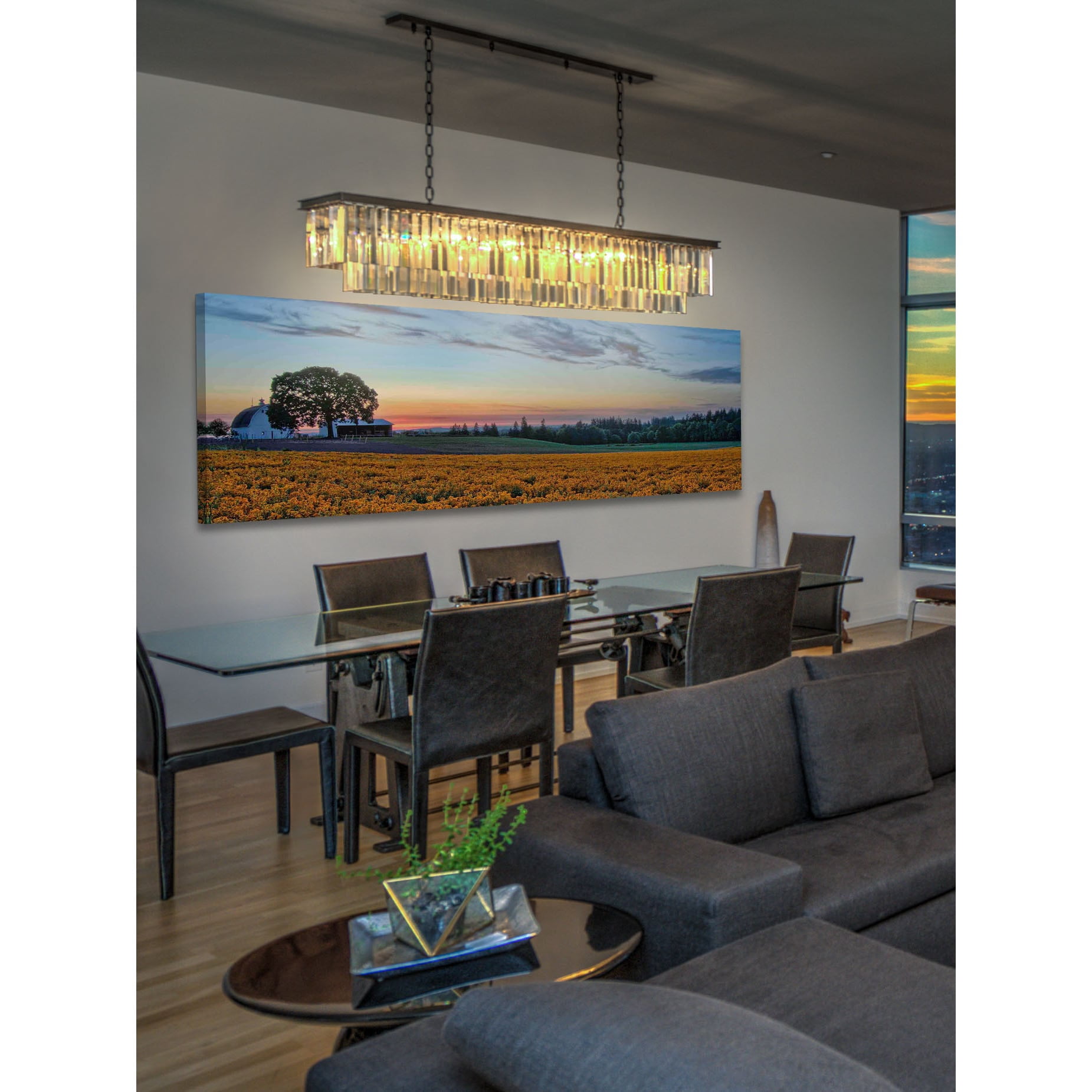 Marmont Hill "Sundown on the Farm" Painting Print on Canvas