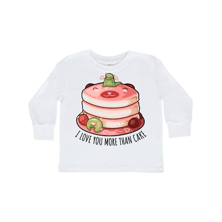 

Inktastic I Love You More Than Cake with Cute Dragons on Cake Gift Toddler Boy or Toddler Girl Long Sleeve T-Shirt