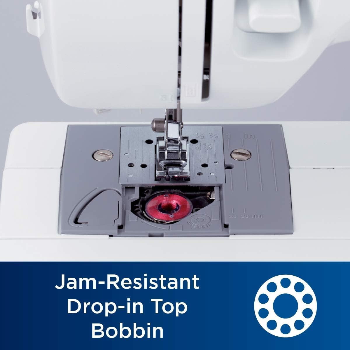Brother SM2700 27-Stitch Free Arm Sewing Machine, Hard Plastic Storage and Carry Case and 5-Piece Sewing Machine Needles