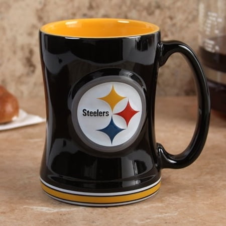 Pittsburgh Steelers 15 Ounce Sculpted Logo Relief Coffee 