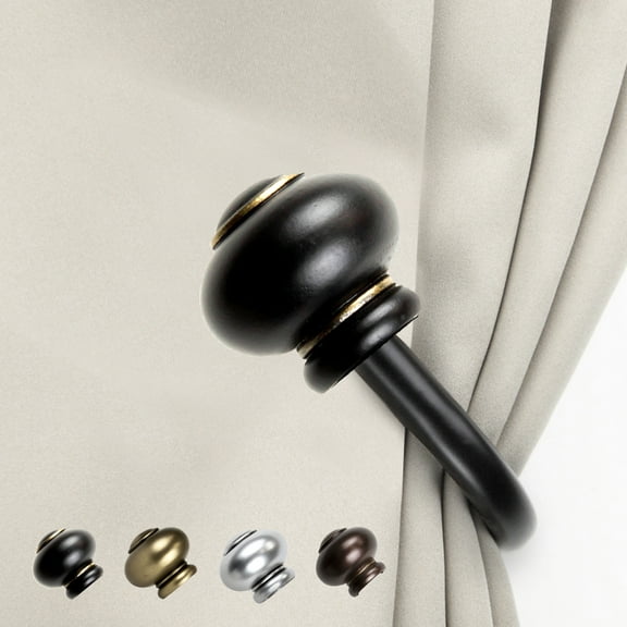 Henrietta Curtain Rod Holdback - Black,(5788-032)