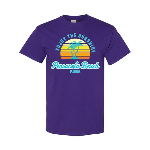 Inktastic Summer Enjoy the Sunshine Pensacola Beach Florida in Blue T-Shirt