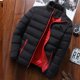 thumbnail image 3 of Parka cálida de estilo europeo para hombre, chaqueta informal de moda para invierno, chaqueta rellena de algodón a prueba de viento con cuello levantado sólido, 2024, 3 of 5