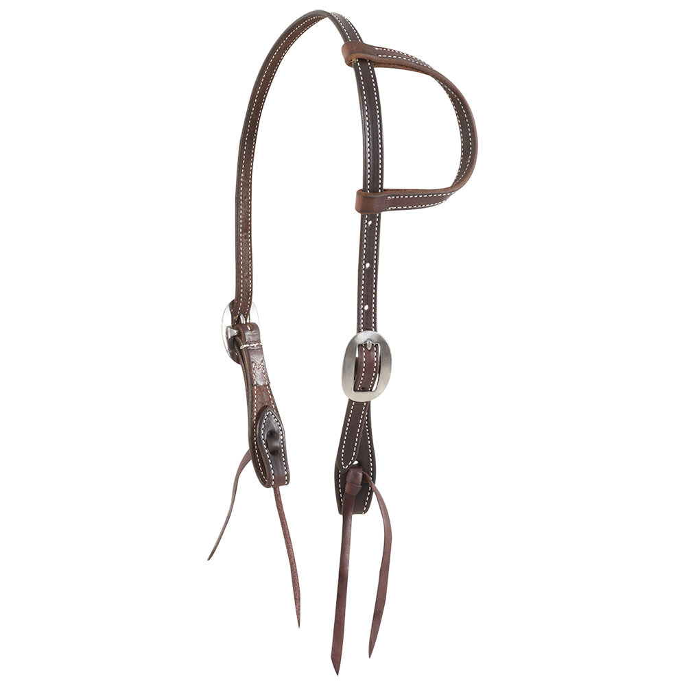 Martin Saddlery Single Rope Noseband with Chocolate Leather Cover Chocolate N/A