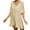 Apricot, variant on Women's Sheer Cover Up Dress Light Chiffon Soft Beach Spaghetti Strap Bikini Cover Up V Neck Beachwear Apricot Small-X-Large