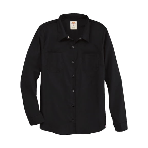 Dickies L5350 Women's Long Sleeve Industrial Work Shirt - Black - S
