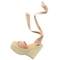 thumbnail image 3 of Dellytop Womens Platform Espadrille Wedges Open Toe High Heel Sandals, 3 of 4