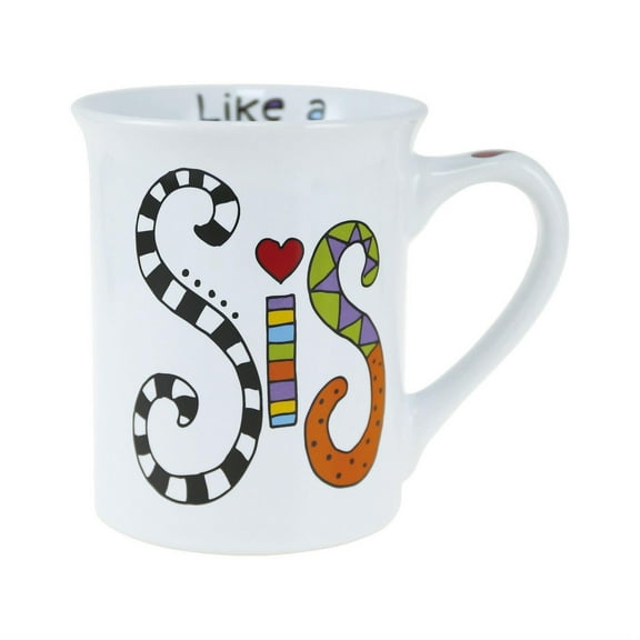 Enesco Our Name Is Mud Cuppa Doodles Like A Sis Mug, 4.53 Inches