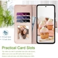 thumbnail image 3 of for Galaxy A55 5G Phone Case Wallet,A55 Flip Cases,Card Holder Cute Floral Leather Kickstand,Wrist Strap, Closure,Shockproof Protective Cover for Samsung A55 5G / 4G (Rose Gold), 3 of 14