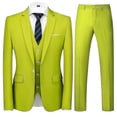 thumbnail image 1 of Men's 3 Pieces Elegant Solid One Button Slim Fit Suit Sets-b, 1 of 5