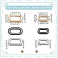 thumbnail image 2 of 24Pcs 6 Style Zinc Alloy Screw-in Grommet Eyelet Findings for Bag Making Oval Mixed Color 29.5~37x16~19x4.5~5mm 4pcs/style, 2 of 5