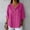 Tops-203Hot Pink, variant on Gamivast Plus Size Blouses for Women V Neck 3/4 Sleeve Loose Fit Casual Shirts Single Button Tunic Tops To Wear with Leggings Daily Vacation Wear outfits