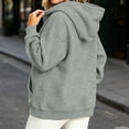 thumbnail image 6 of Hurxie Womens Oversized Hoodies Fleece Sweatshirts Long Sleeve Sweaters Pullover Fall Clothes with Pocket Gray,S, 6 of 7