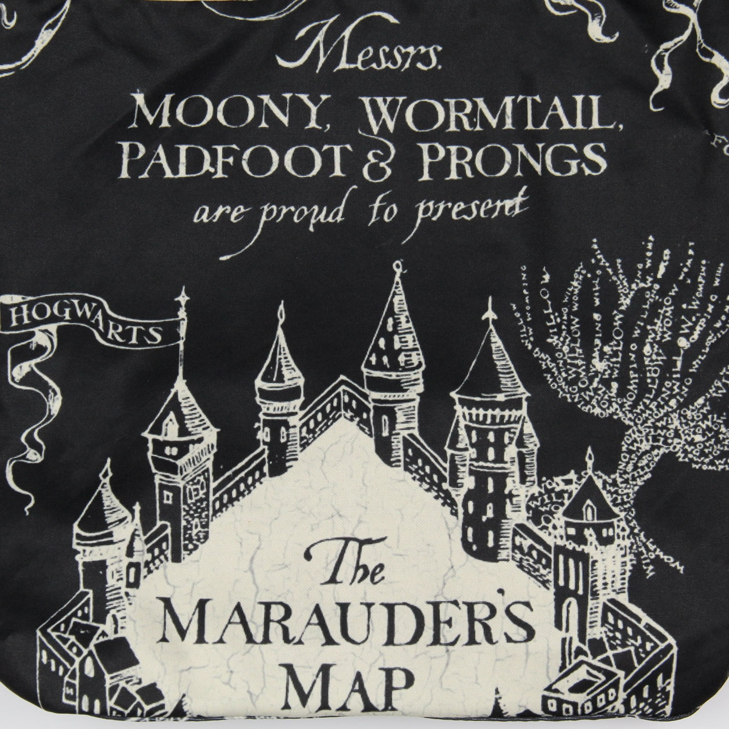 Harry Potter The Marauder's Map Hogwarts Shoulder Crossbody Purse Hobo Bag Adjustable Strap