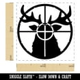 thumbnail image 2 of Hunting Hunter Deer in Crosshair Self-Inking Rubber Stamp Ink Stamper - Blue Ink - Small 1 Inch, 2 of 7