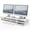 White, variant on Fenge Monitor Stand, Dual Monitor Riser, 42.5inch Large Desk Computer Monitor Stand Riser with Drawer