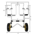 UBesGoo Kayak Trailer Carrier Trolley, Width and Length Adjustable, for