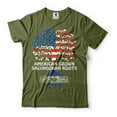 thumbnail image 4 of American Grown With Scottish Roots Shirt Scottish Patriotic Tee Scotland Flag Shirt Scotland Shirts (4X-Large Navy Blue), 4 of 6