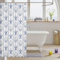 thumbnail image 3 of Manfei Cute Starfish Seashells Shower Curtain 72Wx84L,Ocean Themed Bathroom Shower Curtain,White, 3 of 5