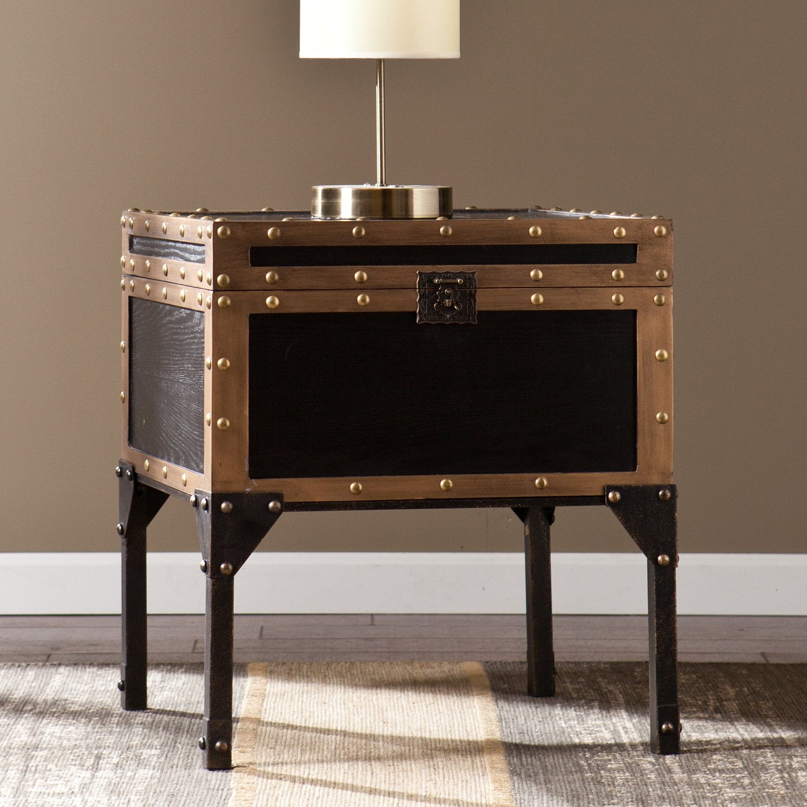 Southern Enterprises Drifton Travel Trunk End Table