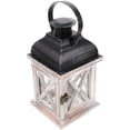 thumbnail image 3 of Vintage Wooden Candle Lantern Holder For Romantic Atmosphere Outdoor Decor 21X11.5X11.5CM 1Set, 3 of 4