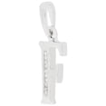thumbnail image 2 of 14k Gold White Rhodium, Small Initial Capital Letter F Pendant Charm Created CZ 7mm Wide, 2 of 6