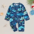 thumbnail image 2 of Douhoow Baby Boy Rash Guard Swimsuit 3 6 12 18 24 Months Infant Zipper Swimwear One Piece Long Sleeve Bathing Suit, 2 of 9