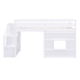 thumbnail image 6 of Twin Size Loft Bed with Storage Staircase and Window, With LED Light, White, 6 of 10