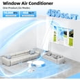 thumbnail image 3 of FREE VILLAGE Window AC Unit,10000 BTU Window Air Conditioner,Cool Rooms up to 450 Sq.Ft.,6-in-1 Modes,24H Timer,Energy Saving,Remote Control,Perfect for Bedroom,Apartment,Living Room,Office - White, 3 of 7