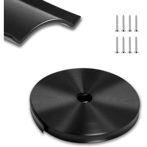 1" RV Vinyl Trim Molding Insert 50FT with 8 Screws, RV Screw Cover Trim, RV Weather Stripping Exterior, Corner Molding Exterior Rain Gutter & Roof Edge Rubber Trim for Camper Travel Trailer, Black