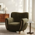 thumbnail image 2 of Valencia Emerald Accent Chair| Ultra Soft Velvet Fabric, Timeless Classic Design, Ultimate Comfort, Olive Green, 2 of 5
