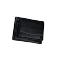 thumbnail image 2 of Sonducket Cartera de cuero portátil, diseño Simple, monedero de almacenamiento plegable, bolso de viaje para fiestas, compras, tarjetero de Carteras Negro, 2 of 6