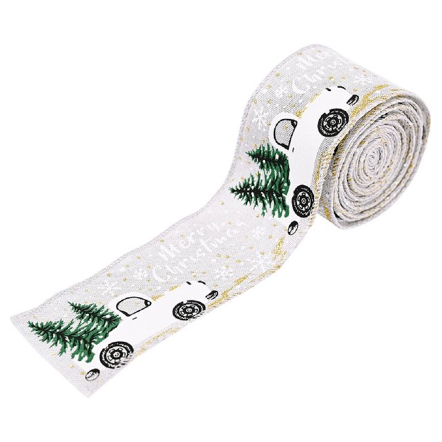 ITFABS Christmas Ribbons Car Print Roll Xmas Home Gift Pack Decoration