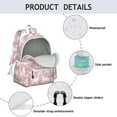 thumbnail image 4 of White Dogs and Flowers Backpack for School,Cute School Bag,Schoolbag with Adjustable Shoulder Straps & Padded Back,13.4"x11"x4.7", 4 of 6