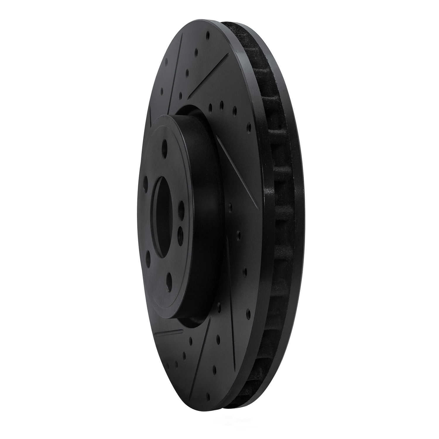 Dynamic Friction Company 633-63186L DFC Brake Rotor - Drilled And Slotted - Black