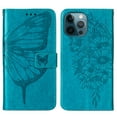 thumbnail image 4 of Mantto iPhone 12 Pro Case, Magnetic Folio Butterfly Patterned Wallet Case, PU Leather with Wrist Strap Credit Card Holder Slots Kickstand Protective Cover For iPhone 12 Pro, Blue, 4 of 15