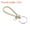 Golden White, variant on Braided Leather Keychain with Stainless Steel Key Ring Sleeve, PU Woven Wristlet Lanyard, Golden White