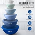 thumbnail image 3 of Zulay Kitchen 12 Piece Plastic Mixing Bowls with Lids Set - Leak-Proof Microwave & Freezer Safe Stackable Mixing Bowl Set for Preparing, Serving and Storing - Non-Slip Large Nesting Bowls (Blue O, 3 of 6