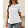 thumbnail image 2 of a.Jesdani Womens Blouses Short Sleeve Tunic Tops Pleated Casual Summer Shirts m-3x, 2 of 8