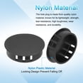 thumbnail image 3 of 50pcs tapones de agujero de plástico de nylon, tapones de agujero de tornillo redondo de 1-1/2" (38mm) para muebles de cocina en negro, 3 of 7