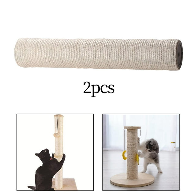 Pet Cat Replacement Grinding Claw Scratch Post Refill Pole Beige Beige 30cm