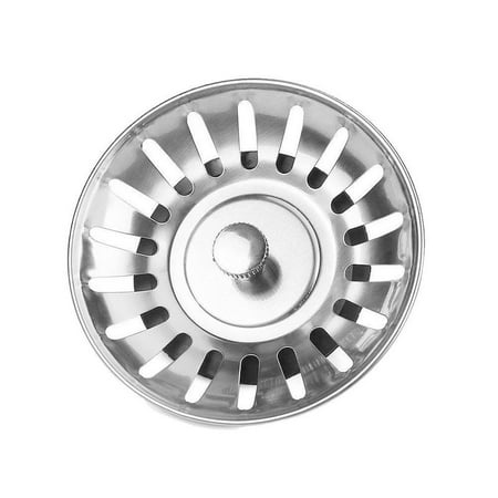 

Steel Sink Strainer Waste Plug double floor Drain Stopper Y9Z1