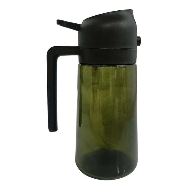 470ml Glass Oil Dispenser - Dual Use Pump & Spray Oil Bottle for Home Kitchen, Large Capacity Precise Oil Sprayer for Cooking