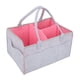 thumbnail image 3 of Organizador De Pañales Para Bebé, Múltiples Compartimentos, Bolso De Mamá, Soporte De Maquillaje De Viaje De Fieltro, Gris Claro Y Rosa, 3 of 7