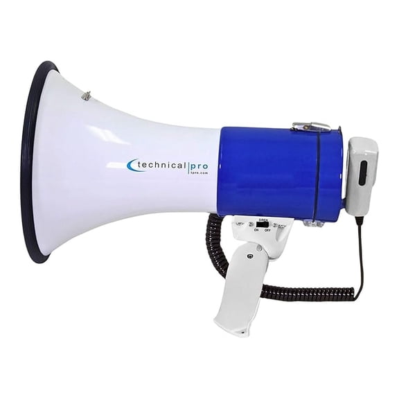 Portable 75-Watts 800M-1000M Range Megaphone Bullhorn Speaker with Strap, Siren, & Volume Control, Good for Trainers, Camping, Coaches, Cheer Leaders
