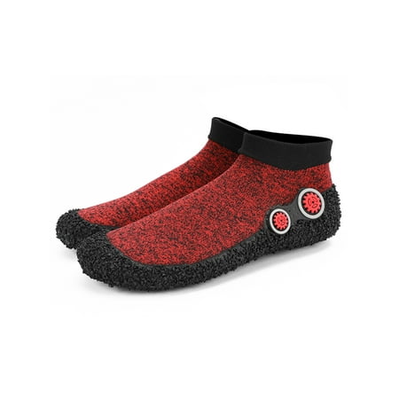

Bellella Womens Beach Socks Knit Upper Sock Shoe Fitness Water Shoes Breathable Flats Indoor&Outdoor Yoga Red 9.5