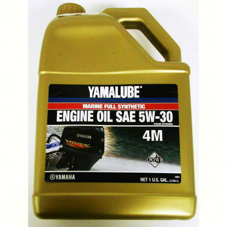 Yamaha LUB-05W30-FC-04  LUB-05W30-FC-04 Marine 5W30 Full-Synthetic Oil Fc-W 1 Gallon (Individual Bottle); (Best Fully Synthetic Oil For Yamaha Fzs)