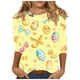 thumbnail image 3 of TaTaai Casual Easter Pullover for Women 3/4 Sleeve Round Neck Printed Loose Fit T Shirt Fashion Top Soft Comfortable Lightweight Blouse for Spring Summer Gift, 3 of 5
