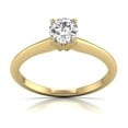 thumbnail image 2 of 1 Carat Lab Grown 4 Prong Solitaire Round Cut Solitaire Diamond Engagement Ring For Women in 14K Yellow Gold- E-F Color, VS1-VS2 Clarity (Ring Size: 6), 2 of 4
