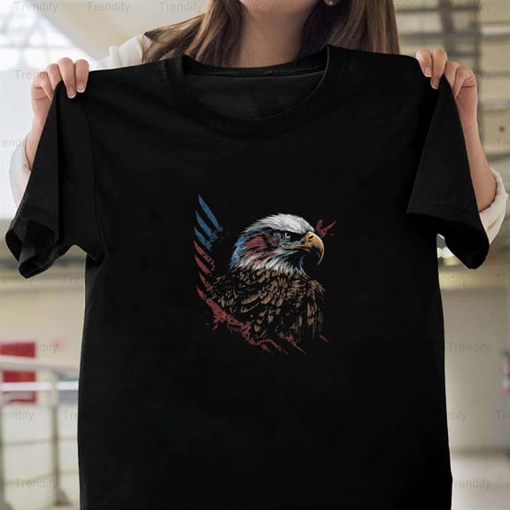 American Eagle Patriotic USA Wildlife Bird Of Prey Graphic Art - Daily Wear Essential H28966 Unisex T-Shirt, Up to 5XL Available